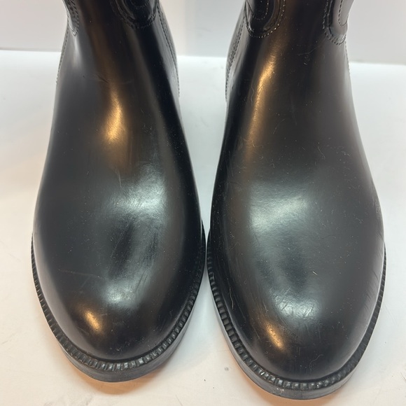 Tory Burch/Aigle rubber  Black and Brown Boots - Picture 7 of 11